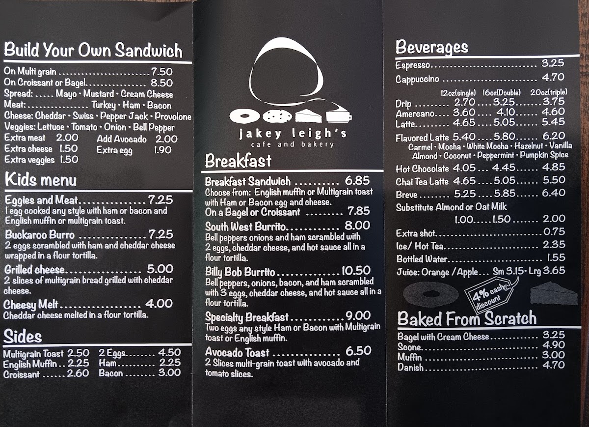 Menu Jakey Leigh's Café Bakery-2